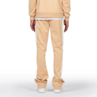 Ensemble de survêtement unisexe personnalisé respirant à capuche - Pantalon de jogging évasé style streetwear, couleur unie, épais, grande taille, 100 % coton