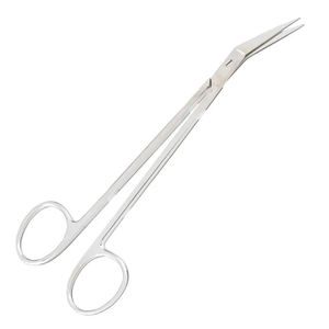 Tijeras Dentales de Alta Calidad Locklin para Encías, Acabado Dall, 160 mm, Borde de Sierra, Tijeras Angulares de Acero Metálico para Operaciones Médicas - Product Image 2