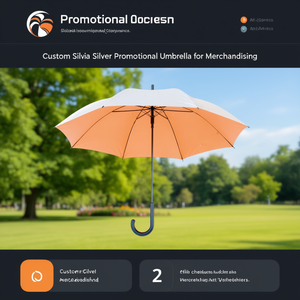 Ombrello Promozionale Personalizzato Silvia Silver per Merchandising - Product Image 3