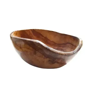 Tazón de Madera de Acacia Desechable y Duradero de 6 x 3 Pulgadas, Tamaño Personalizado, Hecho a Mano, Estilo Bohemio, con Logotipo Personalizado, Regalo Empresarial de la India - Product Image 5