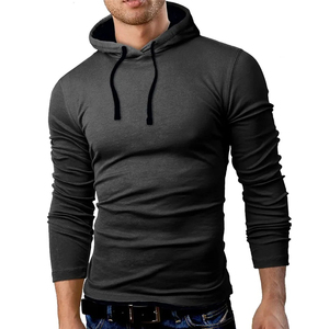 Sweat à capuche vintage pour homme lavé à l'acide en détresse Logo personnalisé brodé Streetwear coupe courte ample ourlet brut hiver sweat à capuche brut vierge - Product Image 5