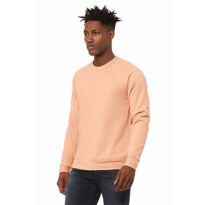 Bella + Toile Hommes Unisexe Col Ras Du Cou Sweat 3901 Nouvelle Arrivée Heather Navy Tri-Blend À Capuche Brodé Technique - Product Image 5