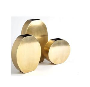 Venta al por mayor florero de metal aluminio fundido maceta moderna decoración del hogar jarrón SET/3 florero de metal moderno para centro de mesa de boda - Product Image 5