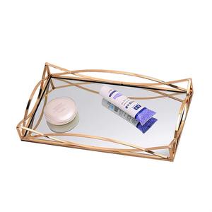 Bandeja de Servicio de Metal Espejo, Lujosa, Clásica, Moderna, Artesanal, para Hotel, Restaurante, Postres, Accesorios de Comida, Regalos de Inauguración - Product Image 2