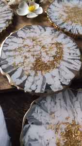 Posavasos de Resina de Lujo con Estilo Bohemio de Alta Calidad, Embalaje Ecológico Personalizado para Presentación de Café y Té - Product Image 2