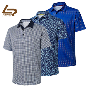 Polo personalizado de golf para hombre, camiseta de manga corta, rendimiento, poliéster, licra, impresión por sublimación antiarrugas, impresión personalizada - Product Image 1