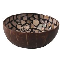 Bol en noix de coco, nacre, artisanat thaïlandais, écologique, pour voyage, rond, taille personnalisée acceptée, 50 pièces, T/T