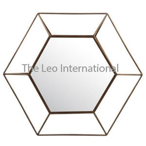 Espejo de Pared Decorativo de Diseño Contemporáneo y Lujo, con Marco Dorado de Hierro y Vidrio, Producto Más Popular - Product Image 6