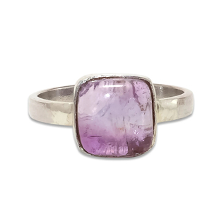 แหวนเงินสเตอริง925ทึบแหวนอเมทิสต์หินอเมทิสต์ดีไซน์โดดเด่นแหวนเงินอัญมณีสีม่วงแฟนซีใส่ได้ทุกวัน - Product Image 1