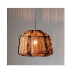 Lámpara Colgante de Mimbre y Hierro Forjado Hecha a Mano con LED para Cocina y Restaurante, en Oferta - Product Image 1