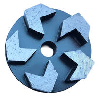 Disque de meulage diamanté plat segmenté 3''/75mm, hauteur supplémentaire de 15mm, avec filetage M14 5/8"-11 pour le meulage des sols