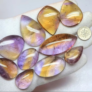 Pierre précieuse d'améthyste bio naturelle authentique, forme mixte, qualité supérieure, polie lisse, taille personnalisée, cabochon en vrac, prix de gros - Product Image 1