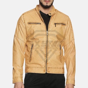 Chaqueta de cuero para hombre de alta venta Material ecológico con cuello alto Nuevo diseño Tela cómoda transpirable para el invierno - Product Image 1