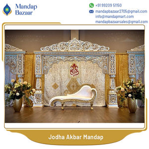 Diseño moderno hermoso y lujoso indio tradicional Jodha Akbar Mandap suministros de decoración de boda por fabricante - Product Image 4