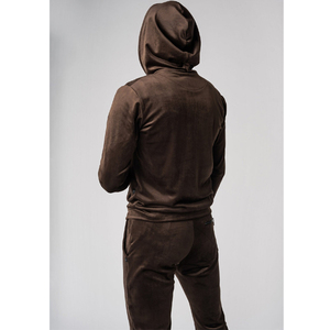 <b>Velour</b> <b>Tracksuit</b> Mens 2 Piece Velvet Zipper Jacket Drawtsring Waistband Sweatpants Sweatsuits Set Casual Outfits - Product Image 2
