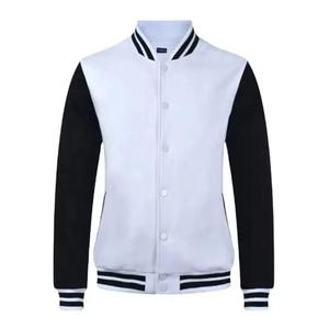 High Street Style Men's Varsity Jacket Featuring Embroidered <b>Patches</b> <b>Slim</b> Fit Polyester/Cotton Custom Color Men Varsity Jacket - Product Image 3