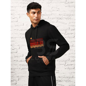 Venta al por mayor de sudaderas con capucha de algodón para hombres con el logotipo de impresión básica lisa Casual Everyday Streetwear sudaderas con capucha personalizadas de algodón para hombres - Product Image 4