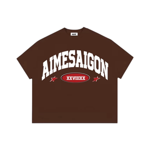 ODM OEM T-shirt unisexe oversize Boxy imprimé vêtements brodés courte version grande taille fabriqué au Vietnam pour femmes hommes - Product Image 5