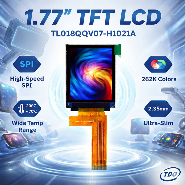 1.77 Inch TFT LCD Module 128x160 Color Screen for Wearables IoT Devices