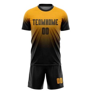 Nombre del equipo Ropa deportiva Ropa de fútbol 100% Poliéster Camiseta de manga corta y pantalones cortos Adultos Último diseño Conjuntos de uniformes de fútbol - Product Image 1