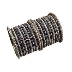 Ensemble de bracelets traditionnels élégants en velours recouvert de strass Kundan, bracelets de mariée classiques tendance pour les occasions de mariage des filles - Product Image 1