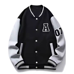 Veste universitaire d'hiver pour homme en coton 100% de haute qualité avec logo personnalisé, col montant, fermeture à boutons en corne, services OEM - Product Image 6