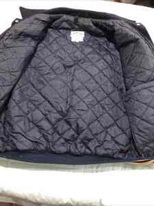 Bomber Varsity Jacket Style Décontracté Corps en Laine Manches en Cuir Véritable Letterman - Product Image 4