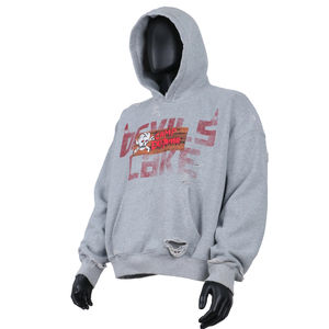 Sweat à capuche surdimensionné en coton personnalisé, imprimé en relief, avec appliqué délavé pour hommes - Product Image 3