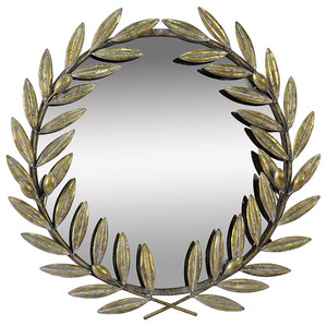 Well Selling Iron Mirror Art Irregular Circular Living Room <b>Metal</b> <b>Frame</b> Wall Mirror Decor Christmas Vintage Luxury Space Casual - Product Image 4