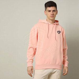 Sweats à capuche pour hommes couleur unie vierge grande taille sweat à capuche thermique pour hommes fabriqué au Pakistan - Product Image 1