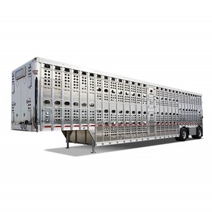 Durable Livestock Cattle 25-30 Tons Reinforced Axles High Fence <b>Cargo</b> <b>Trailers</b> for Stake Semi Wholesale Transport Sheep Pig - Product Image 1