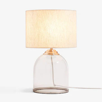 Lampe de Table décorative en verre lampes simples avec perles en bois et taille personnalisée fournitures de décoration de noël mariage