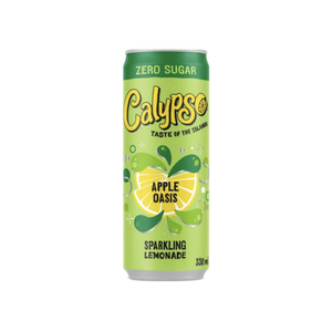 Calypso Apple Oasis Limonade pétillante sans sucre 330ml 24 canettes par carton avec édulcorants Sucralose - Product Image 4