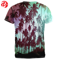 T-shirts à manches courtes avec impression par sublimation pour hommes T-shirt à col rond imprimé 100% coton coupe ample pour hommes