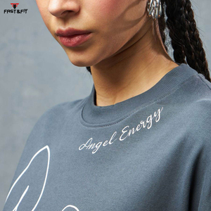 Diseño personalizado impreso mujer pulóver manga larga impresión Digital otoño a prueba de viento transpirable sudadera precio al por mayor para - Product Image 6