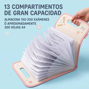 Organizer da Ufficio A4, Cartella Portadocumenti Pieghevole in Plastica con Indice, Custodia Portatile per Esami e Studio - Product Image 4