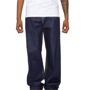 Pantalons en jean surdimensionnés pour hommes de haute qualité, décontractés, coupe ample, prix de gros, pantalons en jean surdimensionnés de couleur unie de haute qualité - Product Image 1