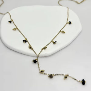 Collier tendance en acier inoxydable pour femme avec perles, style minimaliste, indispensable pour l'été par MOONRIVER - Product Image 1