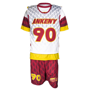 Ensemble d'uniformes de lacrosse personnalisés en gros – Maillot et short unisexe grande taille, séchage rapide, respirant, kit d'entraînement léger pour équipe, avec nom d'équipe - Product Image 2