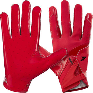 Service OEM Gants de football américain avec paume collante, paume personnalisée imprimée en silicone, dos de la main rembourré, vente en gros de gants de football rembourrés pour joueurs de ligne - Product Image 1