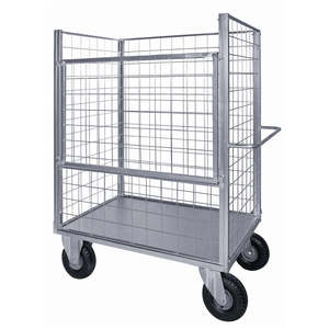 Plateforme pliable peinte sur les côtés avec 4 roues pivotantes anti-crevaison pour chariot de rangement - Product Image 1