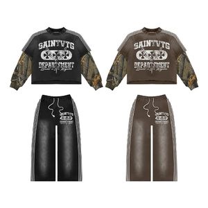 Sudadera con capucha y pantalones de chándal holgados para hombre, conjunto de 2 piezas con estampado de soplo en 3D personalizado, última moda - Product Image 6