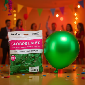 Palloncini in Lattice Party Love 30cm Verde Metallizzato R12 Decorazione - Product Image 3