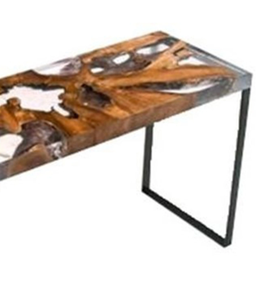 Reçine konsol masa demir bacaklar ile yüksek kalite tik ahşap kapı Modern çiftlik tasarım yemek otel kullanımı için oturma odası mobilya Set - Product Image 4