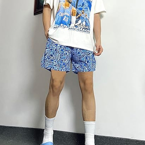 Pantalones Cortos de Baloncesto Unisex de Malla Fresca, Casuales, con Cordón, Color Rosa, Secado Rápido, Transpirables, Lisos - Product Image 5