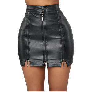 Leather Wholesale 2025 New Arrivals High Waist Midi <b>Skirts</b> for Women Luxury Breathable Casual Style Natural - Product Image 1