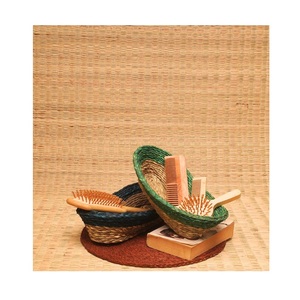 Panier d'herbe Sabai naturel fait à la main Cercle rustique Organisation de stockage décorative Écologique Durable Artisan Craft Style - Product Image 2