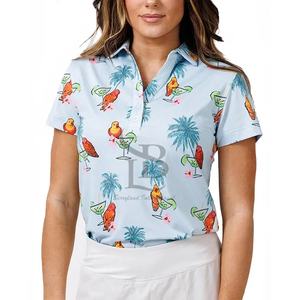Venta al por mayor de camisas polo de golf para mujeres impresión por sublimación personalizada de secado rápido Anti Microbia Anti Pilling protección solar Uv 2025 - Product Image 4
