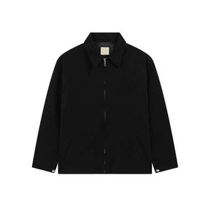 2025 chaqueta de bombardero Lisa informal de alta calidad nueva transpirable 100% algodón chaqueta de trabajo ligera para hombres ropa de calle frontal de lona - Product Image 5