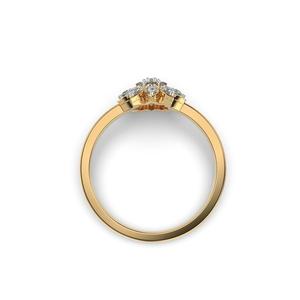 Anillo de diamante redondo para mujer, anillo de diamante cultivado en laboratorio de compromiso de oro blanco, anillo de aniversario de diamante de laboratorio CVD HPHT para regalo de mujer - Product Image 4